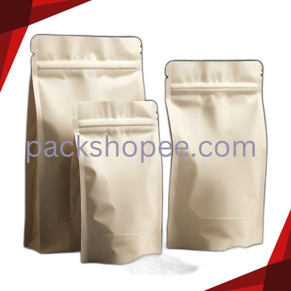 Kraft Paper Standup Pouches (White / Brown) with or without windows - Image 3