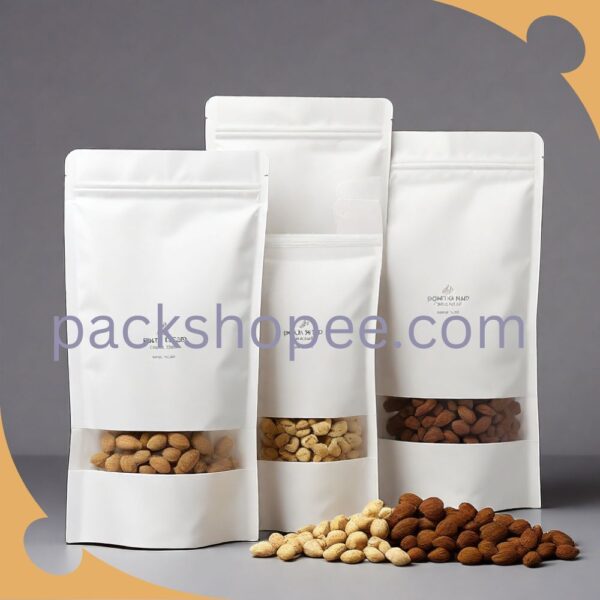 Kraft Paper Standup Pouches (White / Brown) with or without windows - Image 4