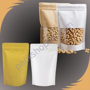 Kraft Paper Standup Pouches (White / Brown) with or without windows