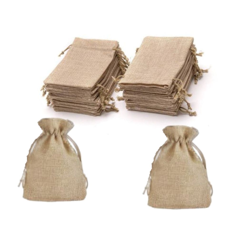 JUTE POTLI BAGS - PLAIN (WITHOUT PRINTING)